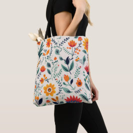 Tasche mit leuchtendem Blumenmuster 