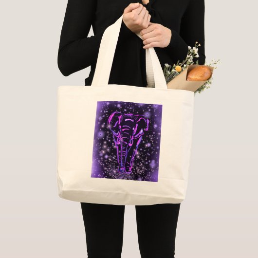 Tasche mit lila Elefant (Vorderseite (Produkt))