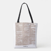 Tasche mit Monogramm und alter spanischer Zeitungs (Rückseite)