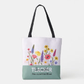 Tasche mit personalisierter Lehrernamensphrase (Rückseite)