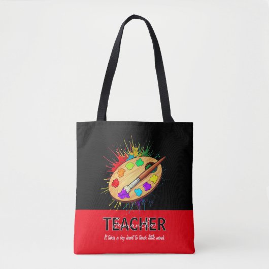 Tasche mit personalisierter Lehrernamensphrase (Vorderseite)