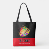Tasche mit personalisierter Lehrernamensphrase (Rückseite)