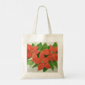 Tasche mit Poinsettia Blume Design (Rückseite)