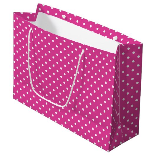 Tasche mit Punkten Große Geschenktüte (Vorderseite Schrägansicht)