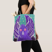 Tasche mit Purple Mothman-Motiv (Von Nahem)