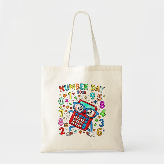 Tasche mit Rechner-Mathe-Design für den Zahlentag  (Vorne)