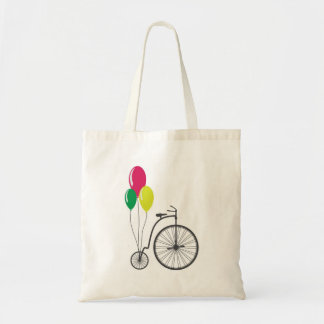 Tasche mit retro Fahrrad mit Ballonen