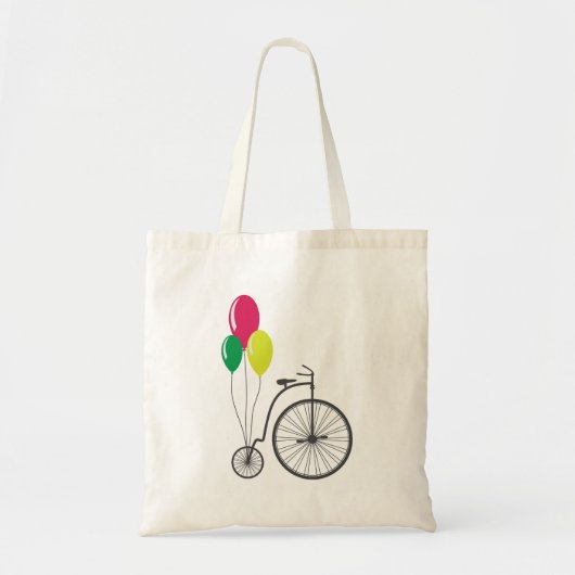 Tasche mit retro Fahrrad mit Ballons (Vorne)