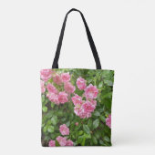 Tasche mit rosa Blumengarten-Motiv (Rückseite)