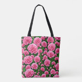 Tasche mit rosa Nelken (Rückseite)