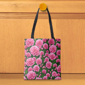 Tasche mit rosa Nelken