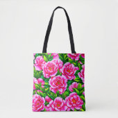 Tasche mit rosa Pfingstrosen (Vorderseite)