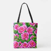 Tasche mit rosa Pfingstrosen (Rückseite)