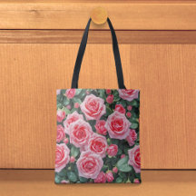 Tasche mit rosa Rosen