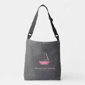 Tasche mit rosa Segelboot (Vorderseite)