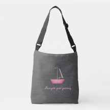 Tasche mit rosa Segelboot