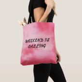 Tasche mit rosa Tote\Tote mit Text\tbag für Wochen (Von Nahem)
