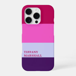 Tasche mit rosa und violetten Streifen iPhone 16 Pro Hülle