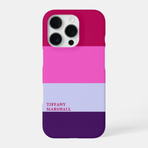 Tasche mit rosa und violetten Streifen iPhone 16 Pro Hülle