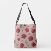 Tasche mit Rosenmuster | Einkaufstasche (Rückseite)