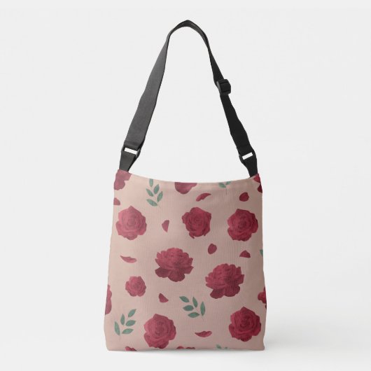 Tasche mit Rosenmuster | Einkaufstasche (Vorderseite)