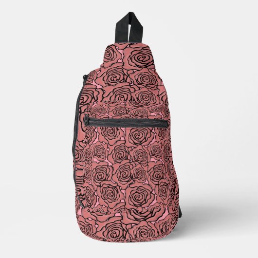 Tasche mit Rosenprint im Sling-Style (Vorderseite)