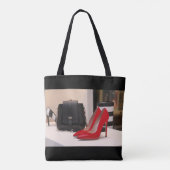 Tasche mit roter Hosenleder (Rückseite)