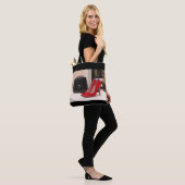 Tasche mit roter Hosenleder (Am Model)