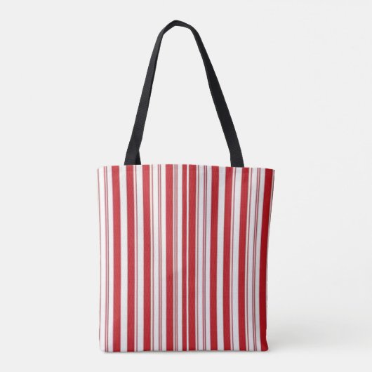 Tasche mit roter und weißer Streifenmusterung vert (Rückseite)