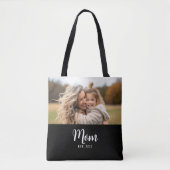 Tasche mit Schriftzug 'Mom Established' und Schwar (Vorderseite)