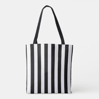 Tasche mit Schwarz-Weiß-Streifen vertikal