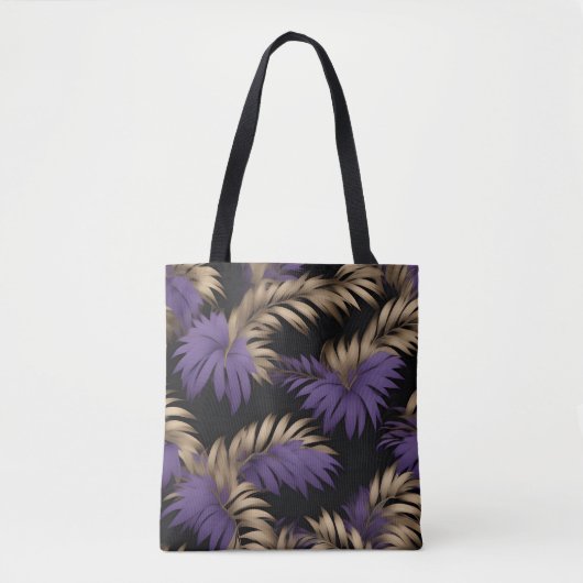 Tasche mit schwarzem Blumenblatt (Vorderseite)
