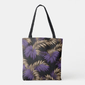 Tasche mit schwarzem Blumenblatt (Rückseite)