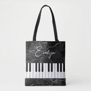 Tasche mit schwarzem Marmormuster für Klaviermusik