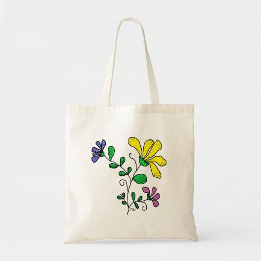 Tasche mit skurrilem Blumendesign (Vorne)