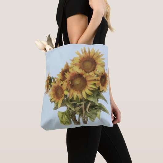 Tasche mit Sonnenblumen (Von Nahem)