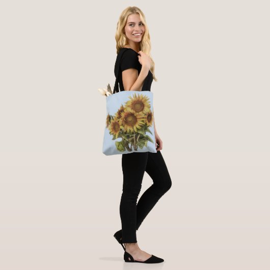 Tasche mit Sonnenblumen (Am Model)