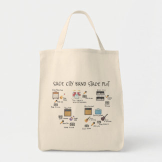 Tasche mit Stage Plot der Sage City Band