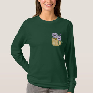 Tasche mit Stiefmütterchen T-Shirt