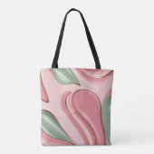 Tasche mit stilvollem abstraktem Grafikdruck (Rückseite)