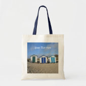 Tasche mit Strandhütten blauer Himmel und englisch (Vorne)