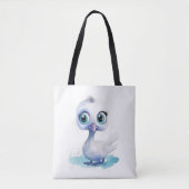Tasche mit süßen weißen Enten (Vorderseite)