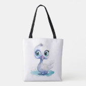 Tasche mit süßen weißen Enten (Rückseite)