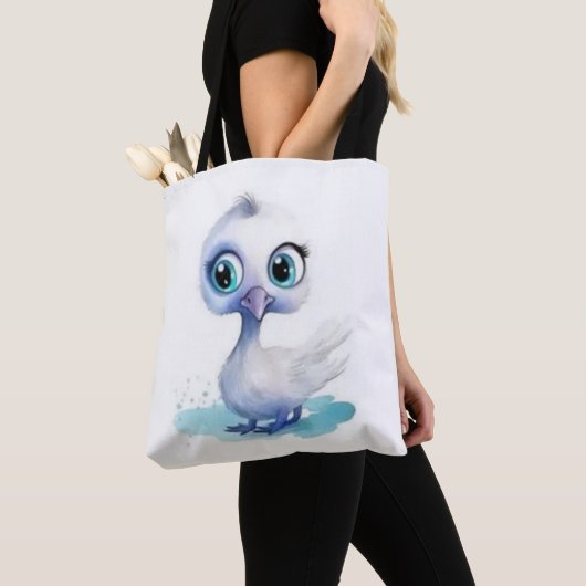 Tasche mit süßen weißen Enten (Von Nahem)