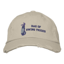 Tasche mit Swing Tricks Spaß mit Golfklubs und Bag Bestickte Baseballkappe