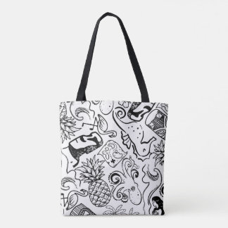 Tasche mit Tiki-Sommer-Vibes für den Einkauf