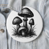 Tasche mit tintenzeichnendem Pilzcluster Button (Beispiel)