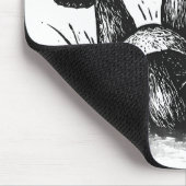 Tasche mit tintenzeichnendem Pilzcluster Mousepad (Ecke)