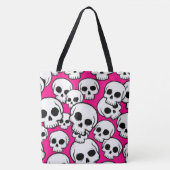 Tasche mit Totenkopfmuster Rosa (Vorderseite)