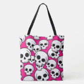 Tasche mit Totenkopfmuster Rosa (Rückseite)